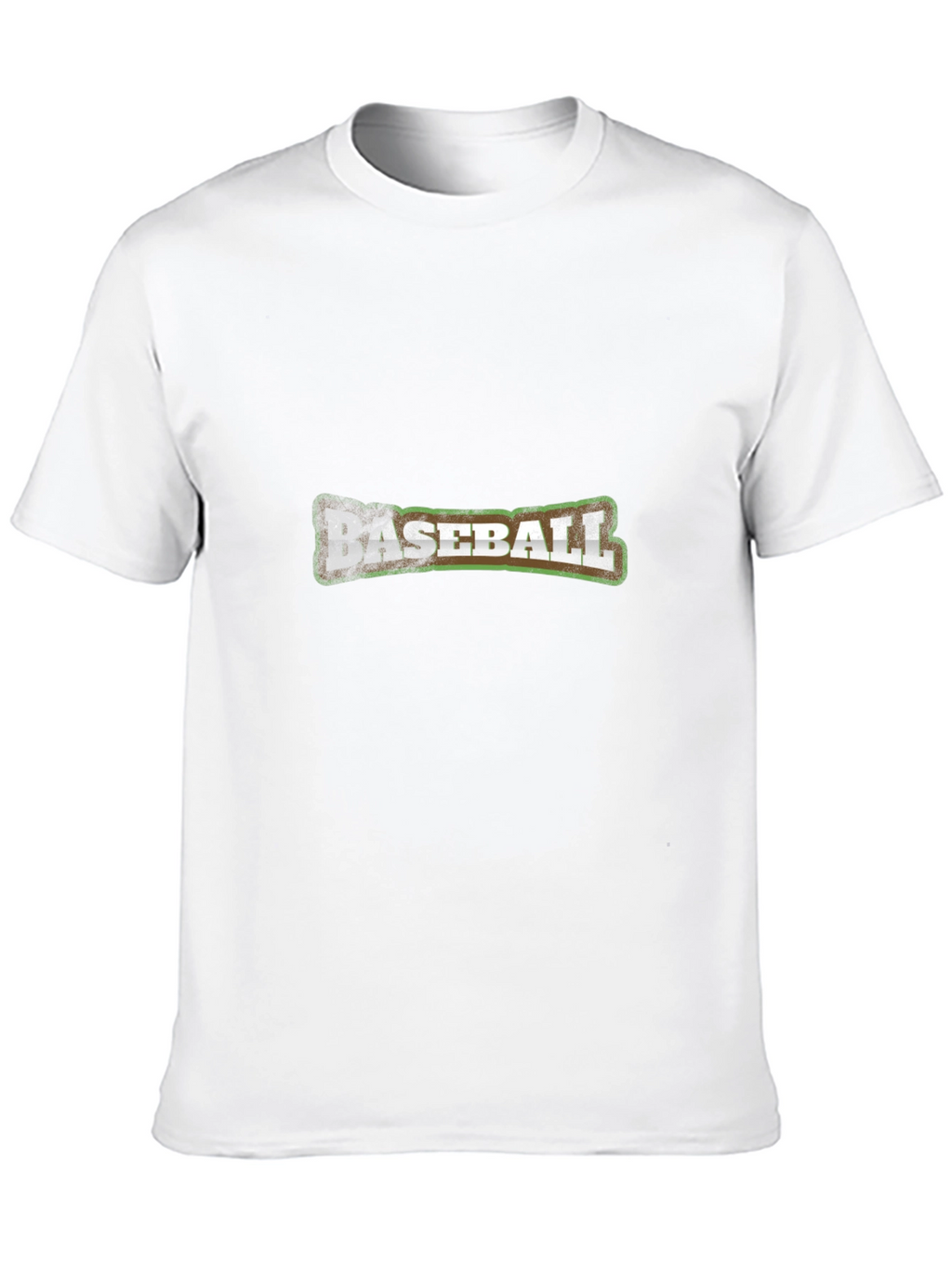 Distressed Baseball Graphic Black T-Shirt