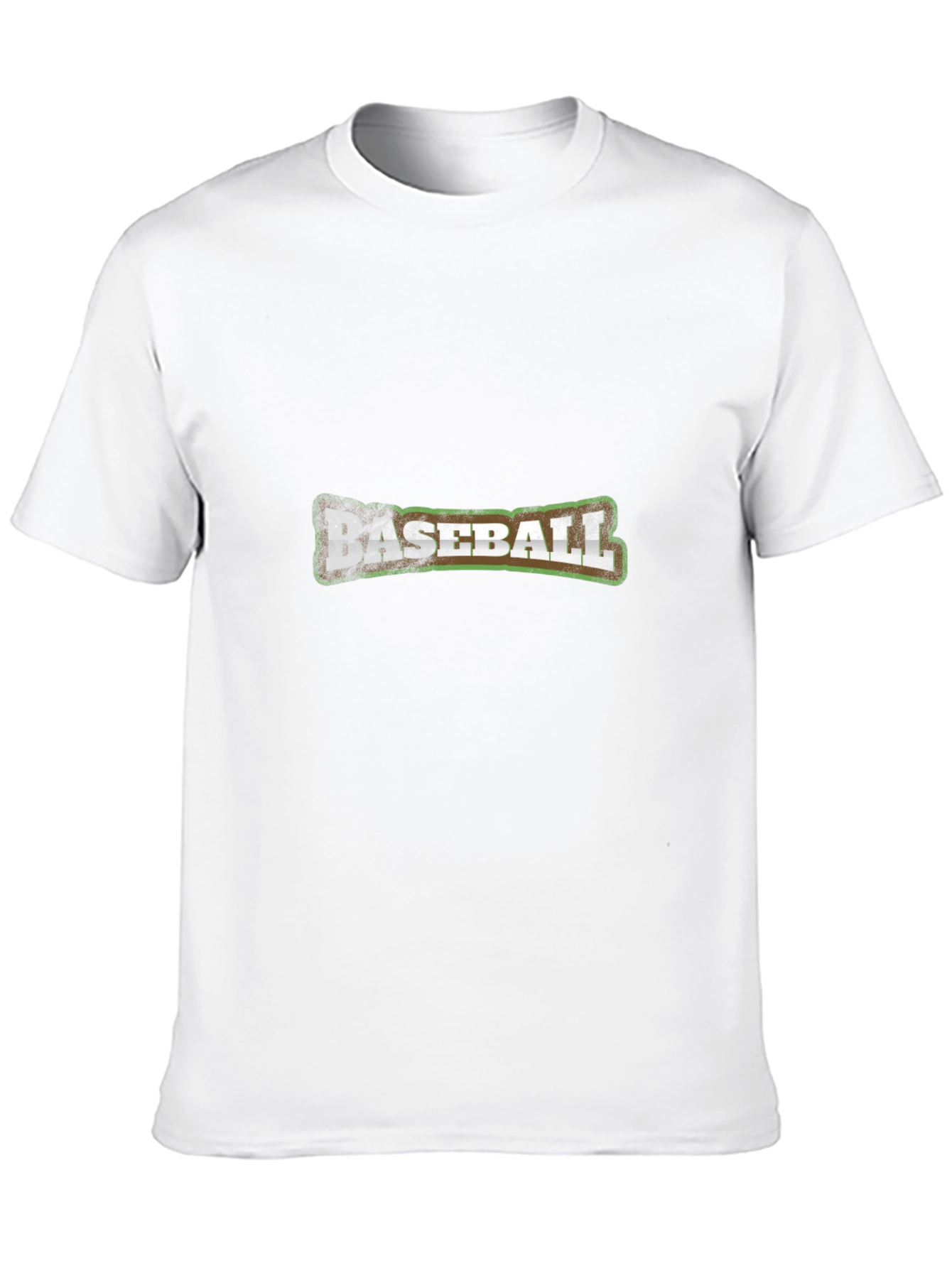 Distressed Baseball Graphic Black T-Shirt