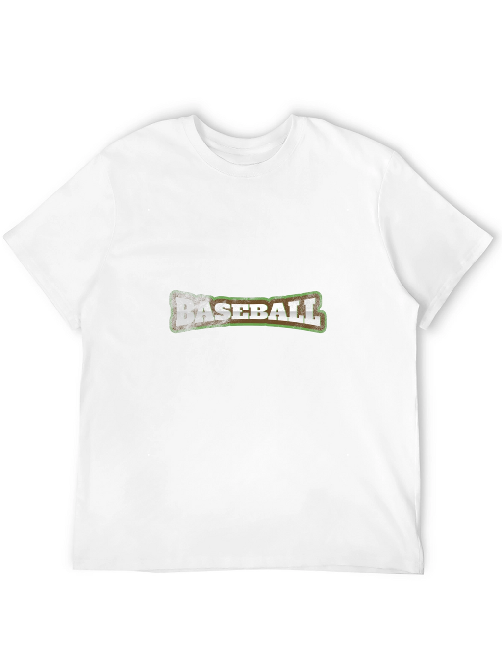 Distressed Baseball Graphic Black T-Shirt