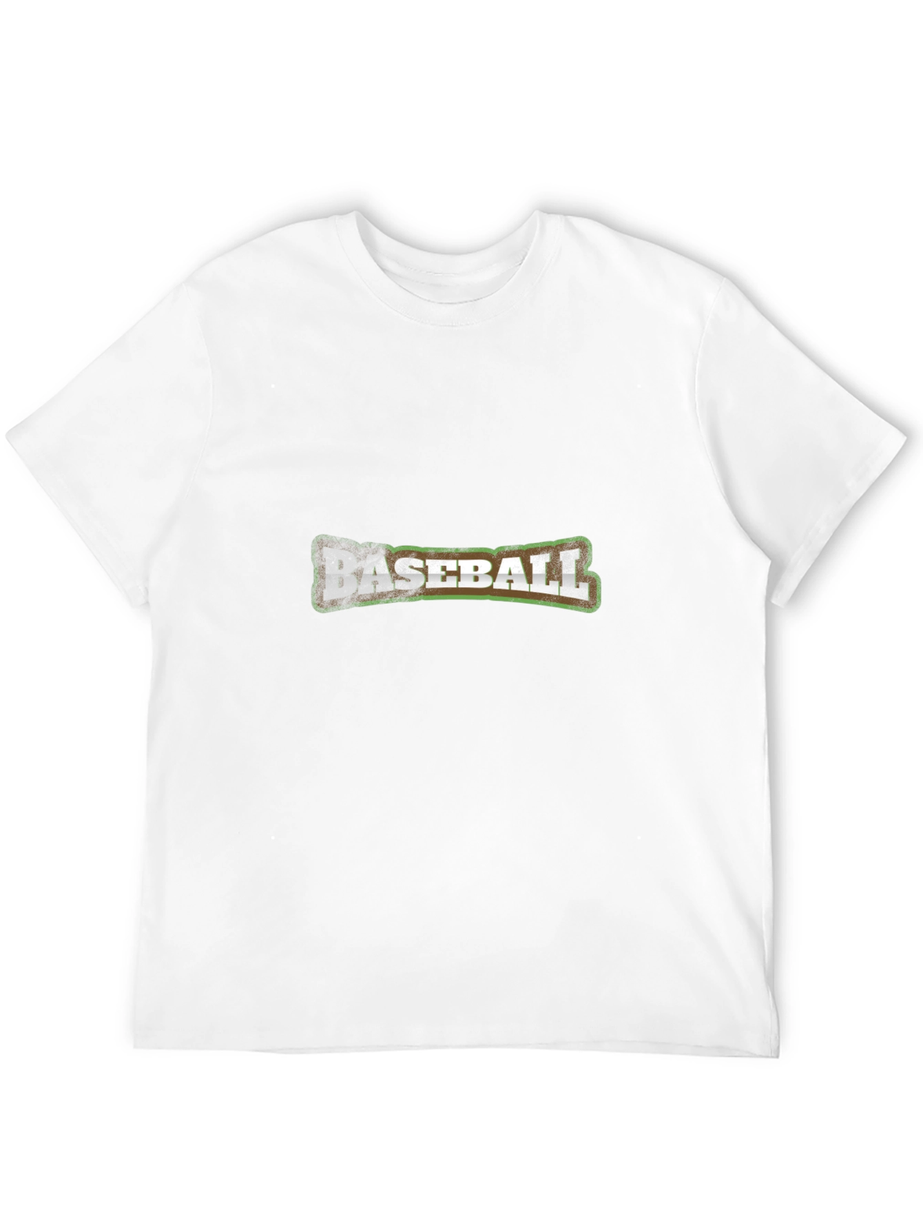 Distressed Baseball Graphic Black T-Shirt