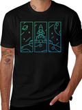 Space Rocket Launch T-Shirt - Black
