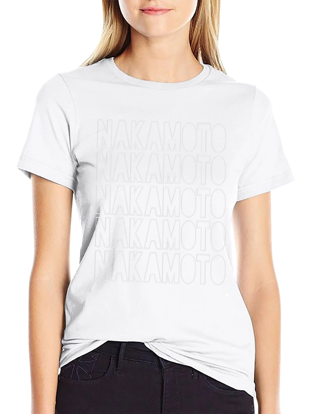 Nakamoto Stacked Text Graphic Tee - Black