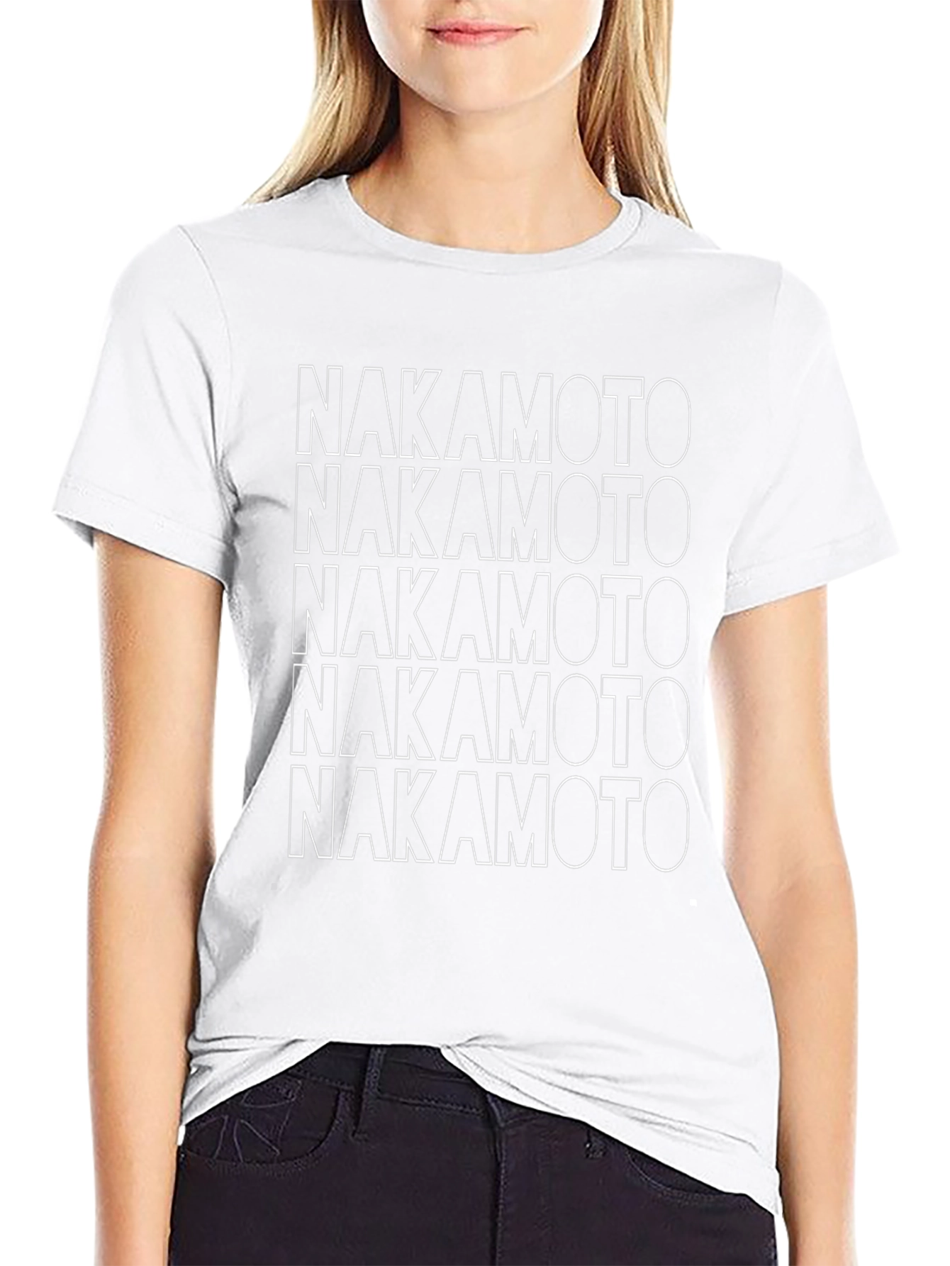 Nakamoto Stacked Text Graphic Tee - Black