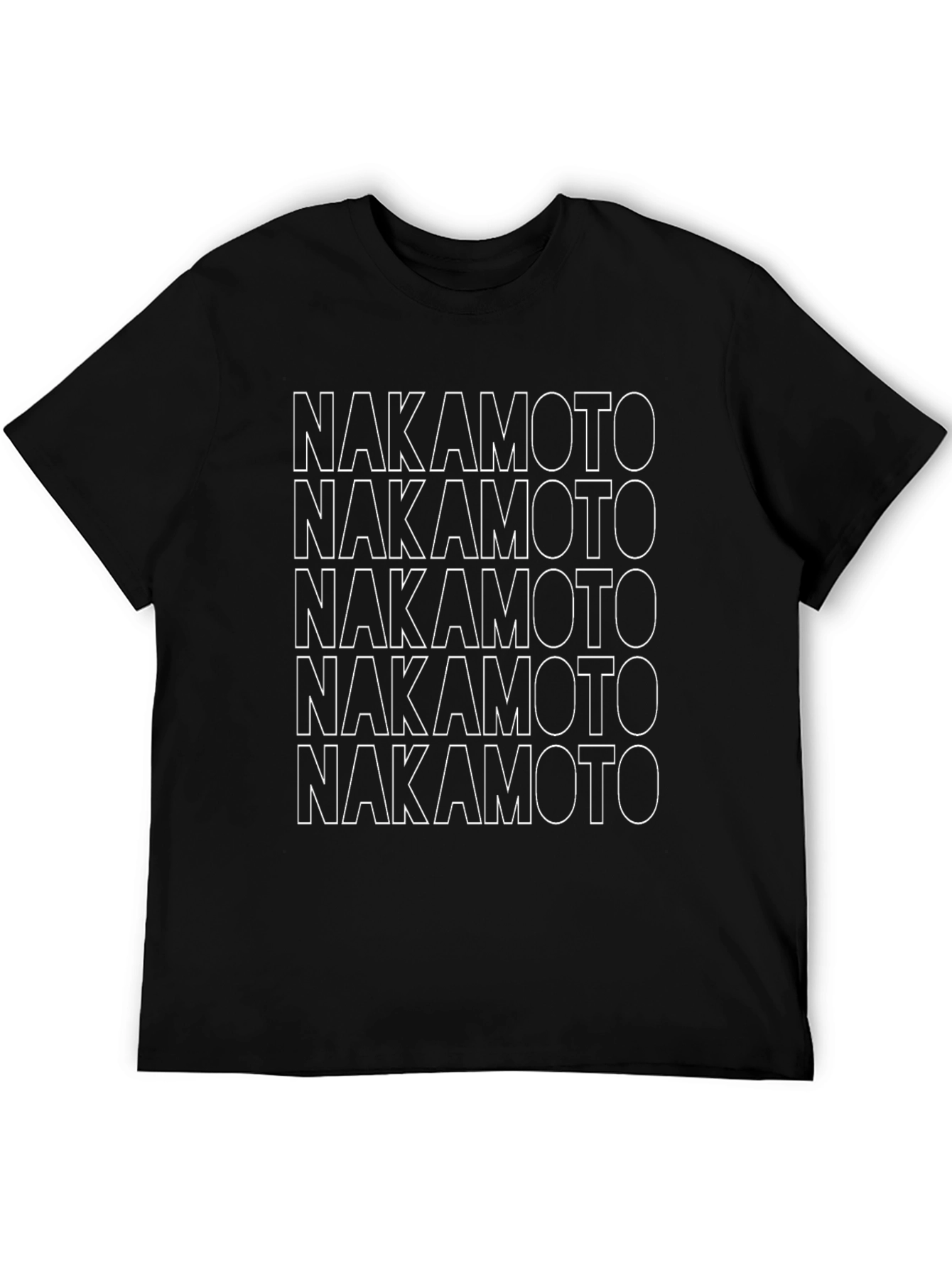 Nakamoto Stacked Text Graphic Tee - Black