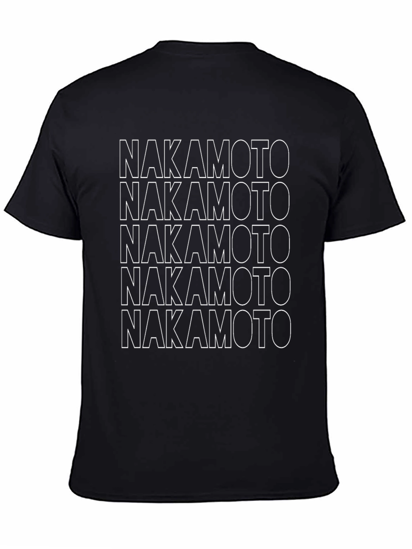 Nakamoto Stacked Text Graphic Tee - Black