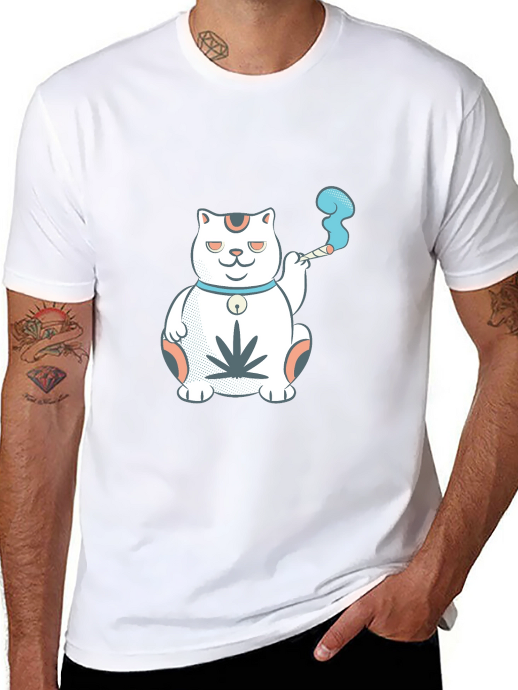 Cool Cat Tee - Lucky Smoker T-Shirt