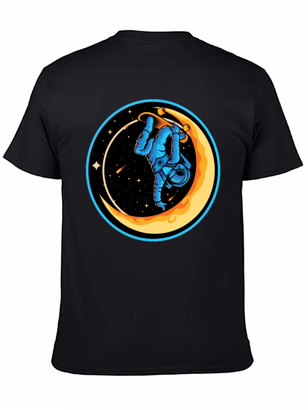 Astronaut Skateboard Moon Graphic T-Shirt