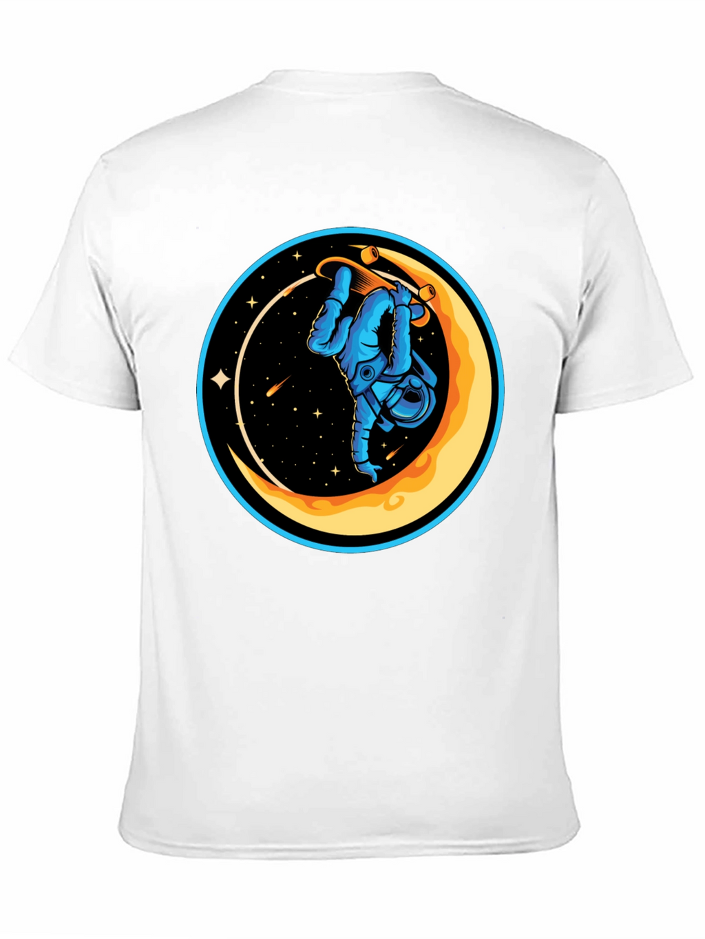 Astronaut Skateboard Moon Graphic T-Shirt