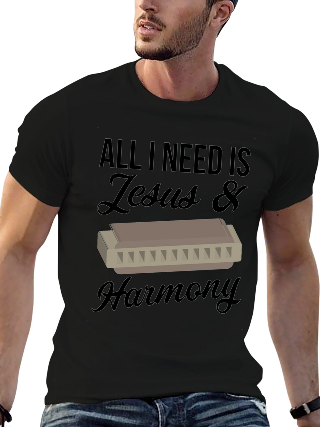 Jesus & Harmony T-Shirt - Music Lover Tee
