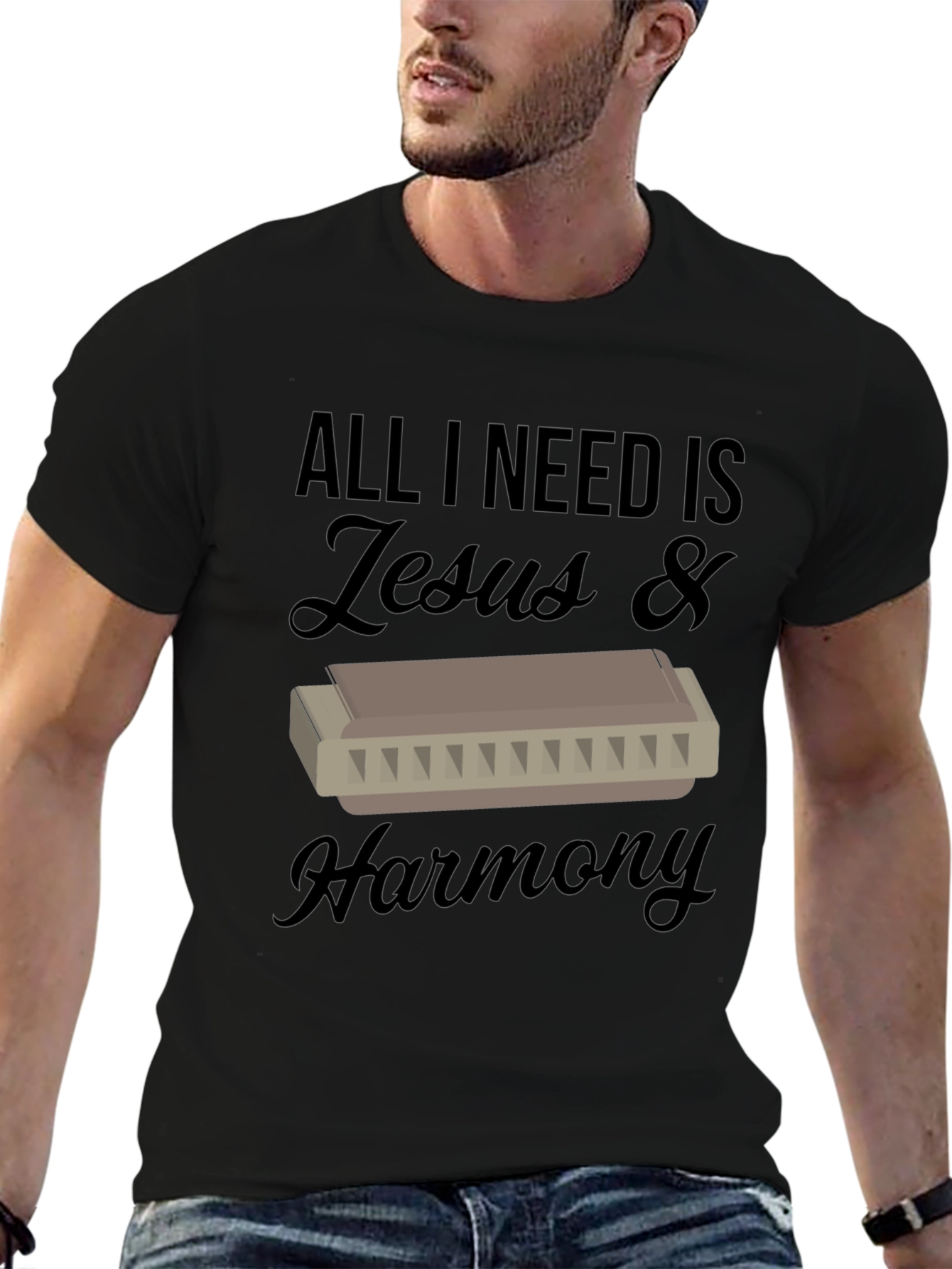 Jesus & Harmony T-Shirt - Music Lover Tee