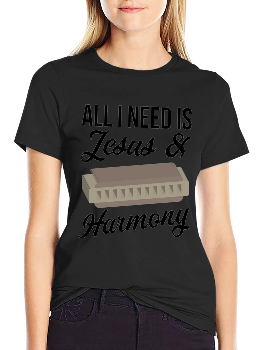 Jesus & Harmony T-Shirt - Music Lover Tee