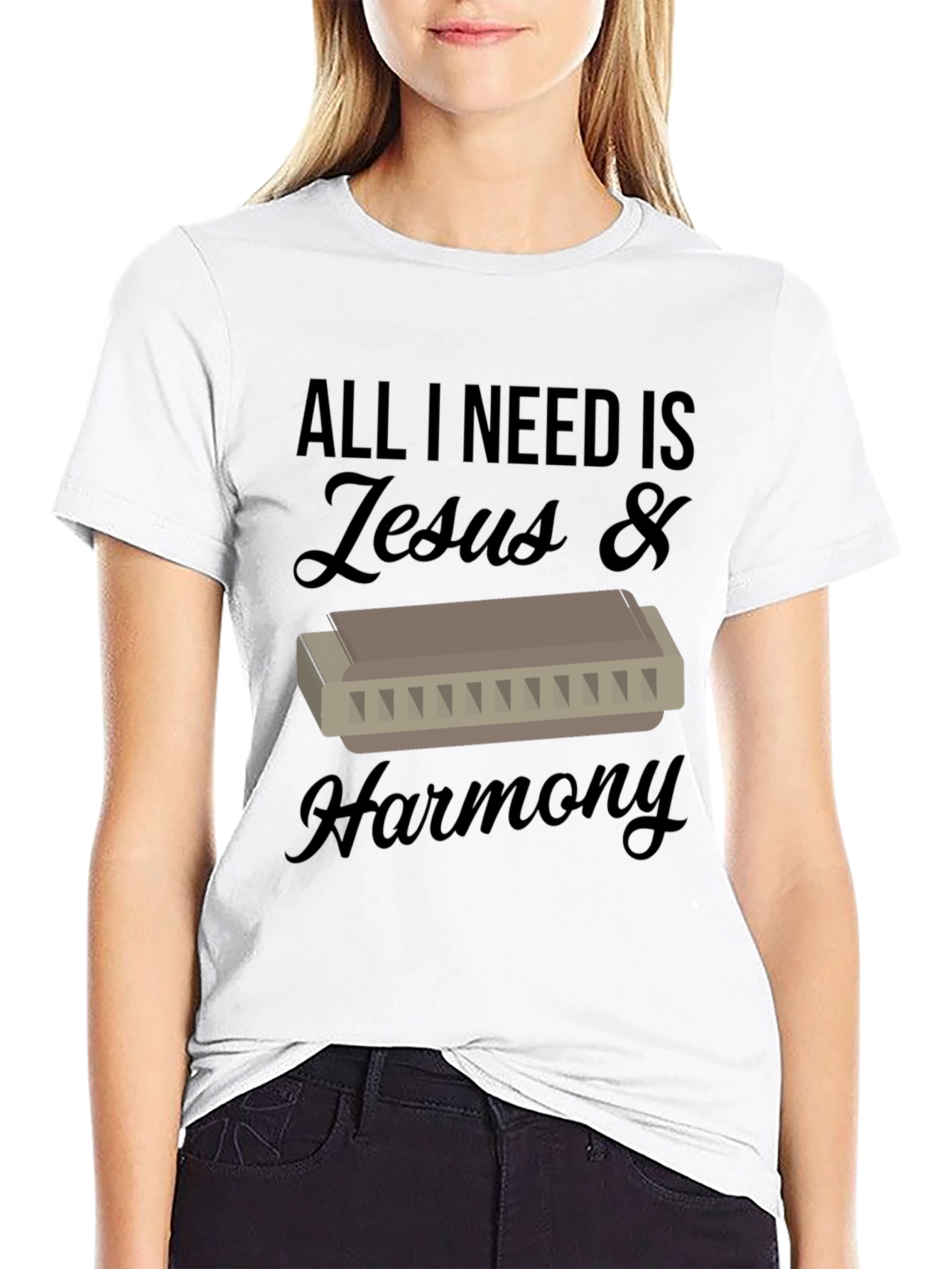 Jesus & Harmony T-Shirt - Music Lover Tee