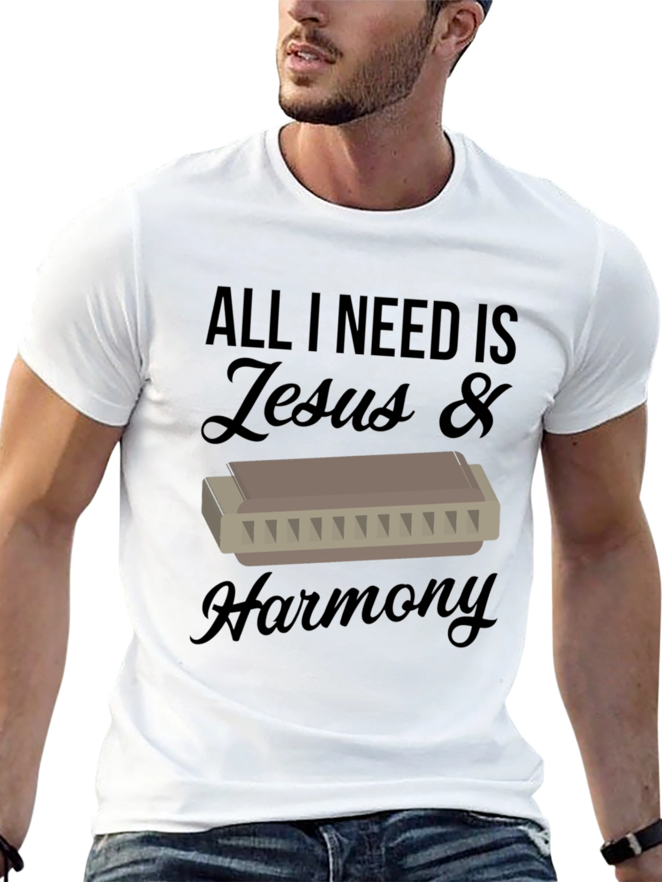 Jesus & Harmony T-Shirt - Music Lover Tee