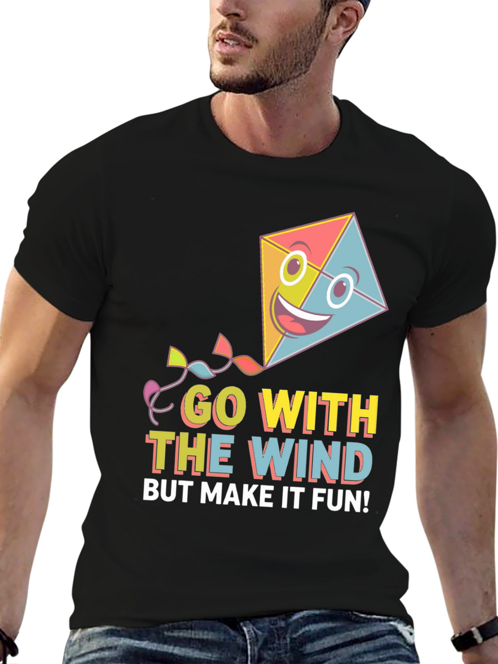 Go With The Wind Fun Kite T-Shirt