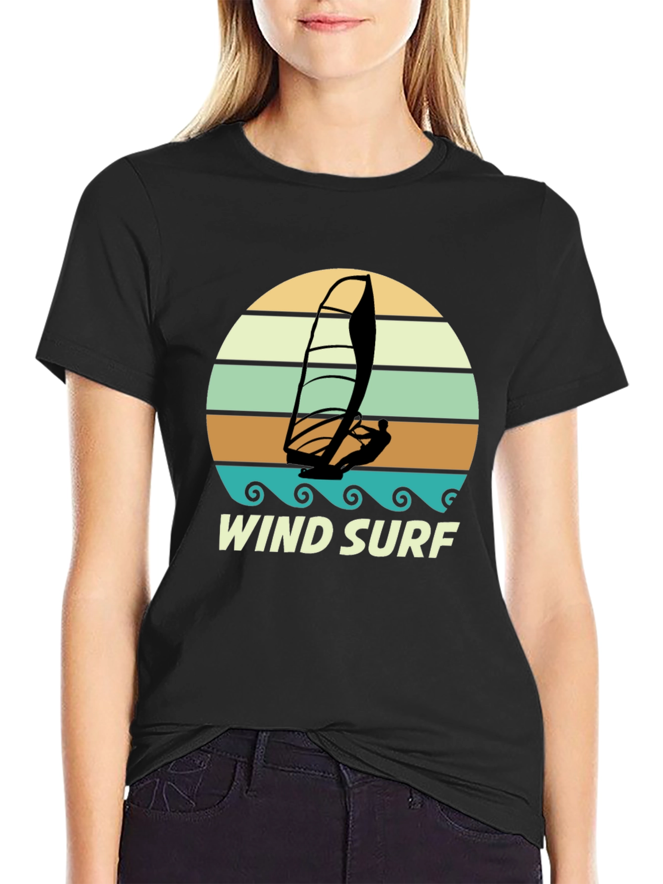 Retro Windsurf T-Shirt: Vintage Style Wave Rider Tee