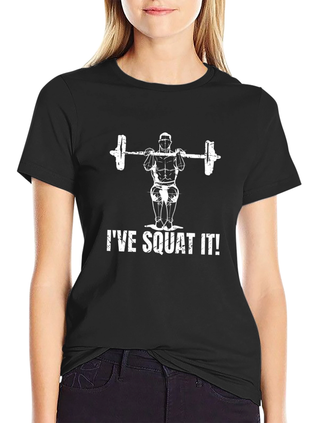 Ive Squat It! Mens Black Graphic T-Shirt