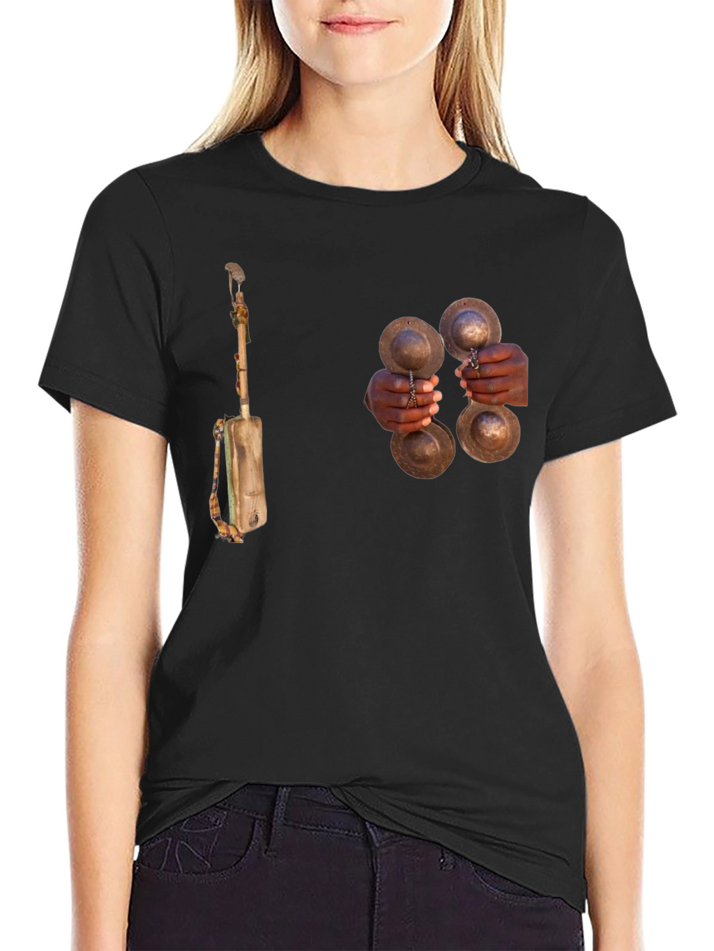 Unique Graphic T-Shirt - Musical Instrument Print