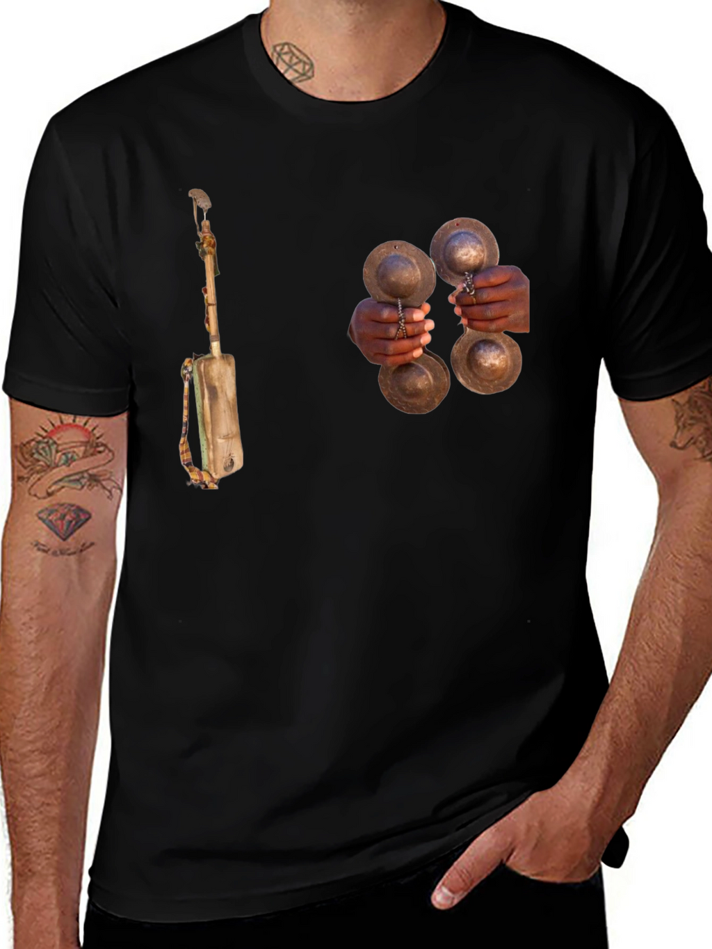 Unique Graphic T-Shirt - Musical Instrument Print