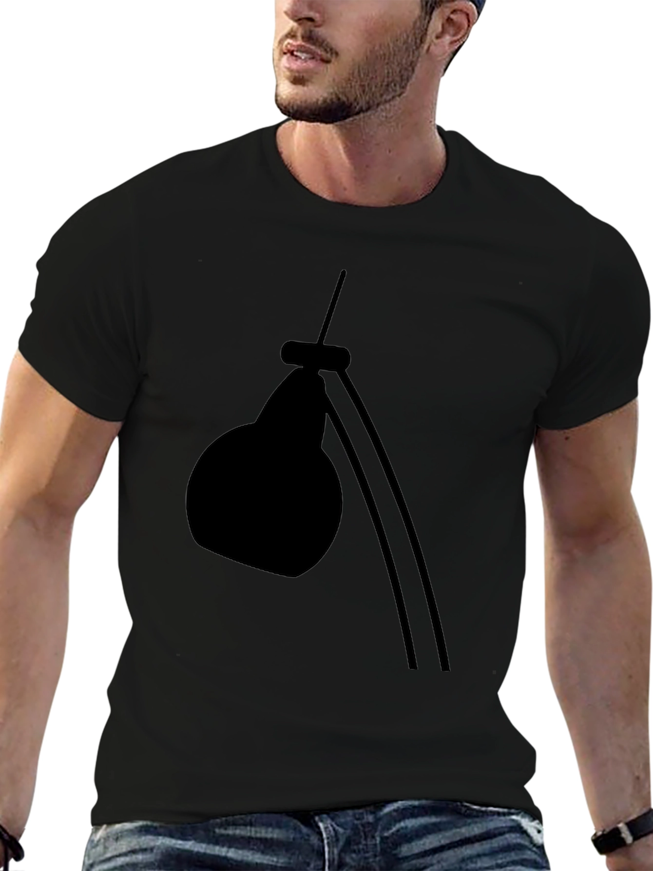Modern Desk Lamp Graphic Tee - Black