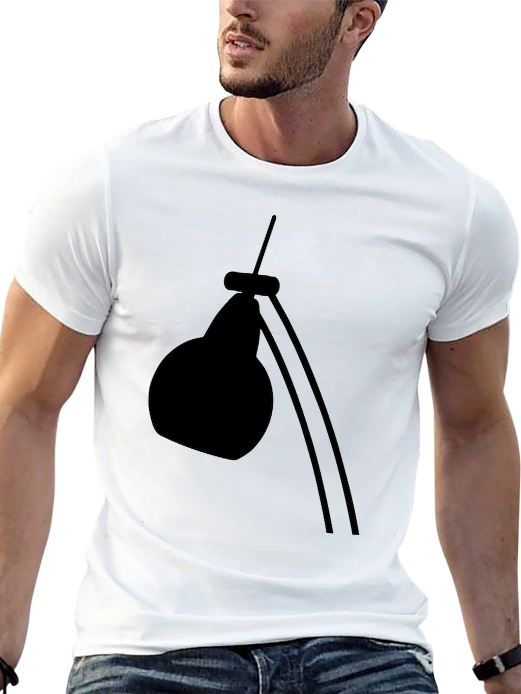Modern Desk Lamp Graphic Tee - Black