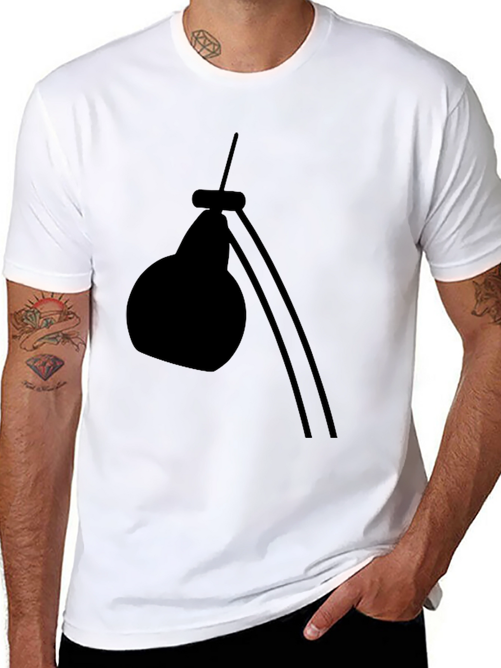 Modern Desk Lamp Graphic Tee - Black