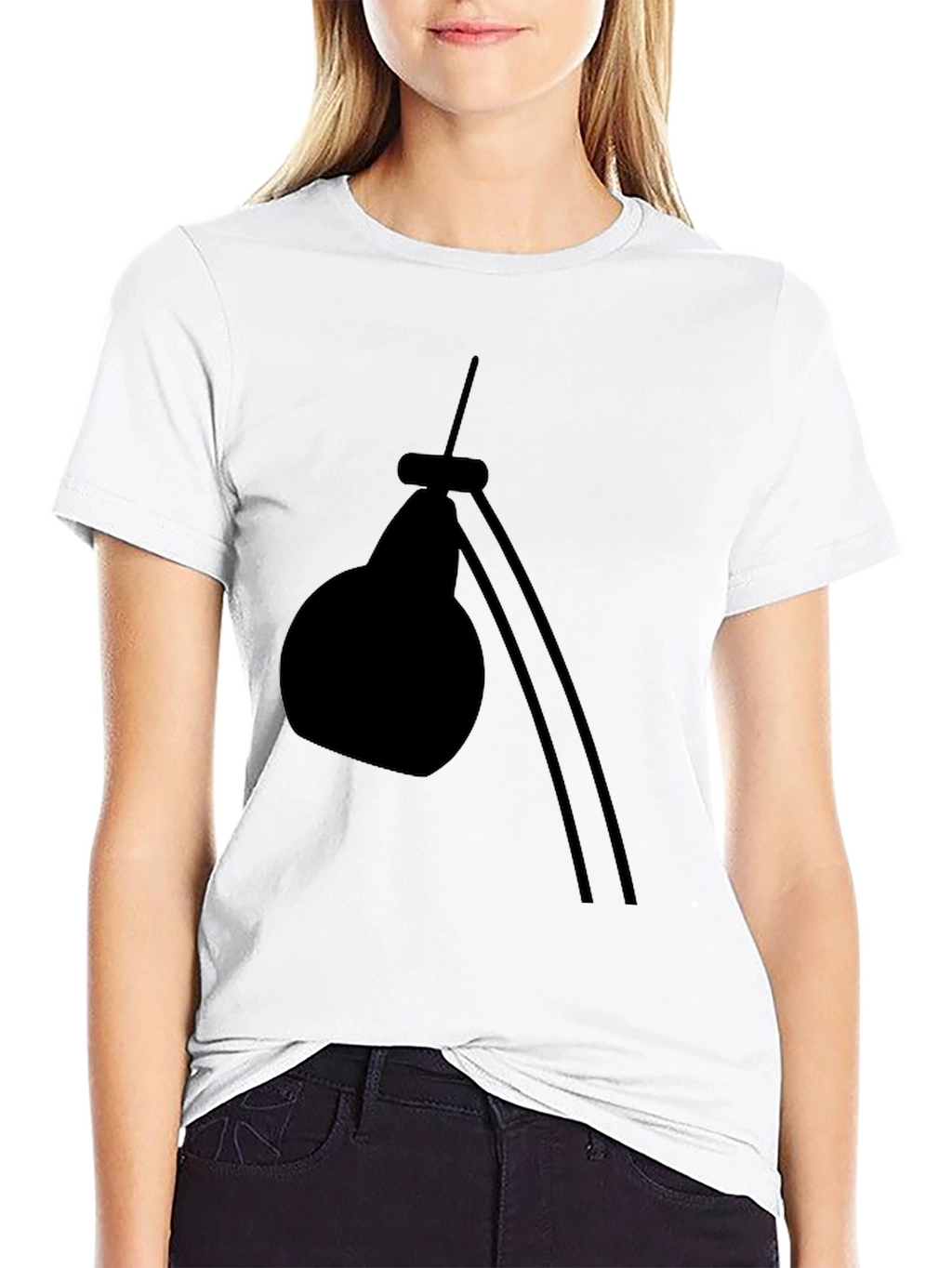 Modern Desk Lamp Graphic Tee - Black