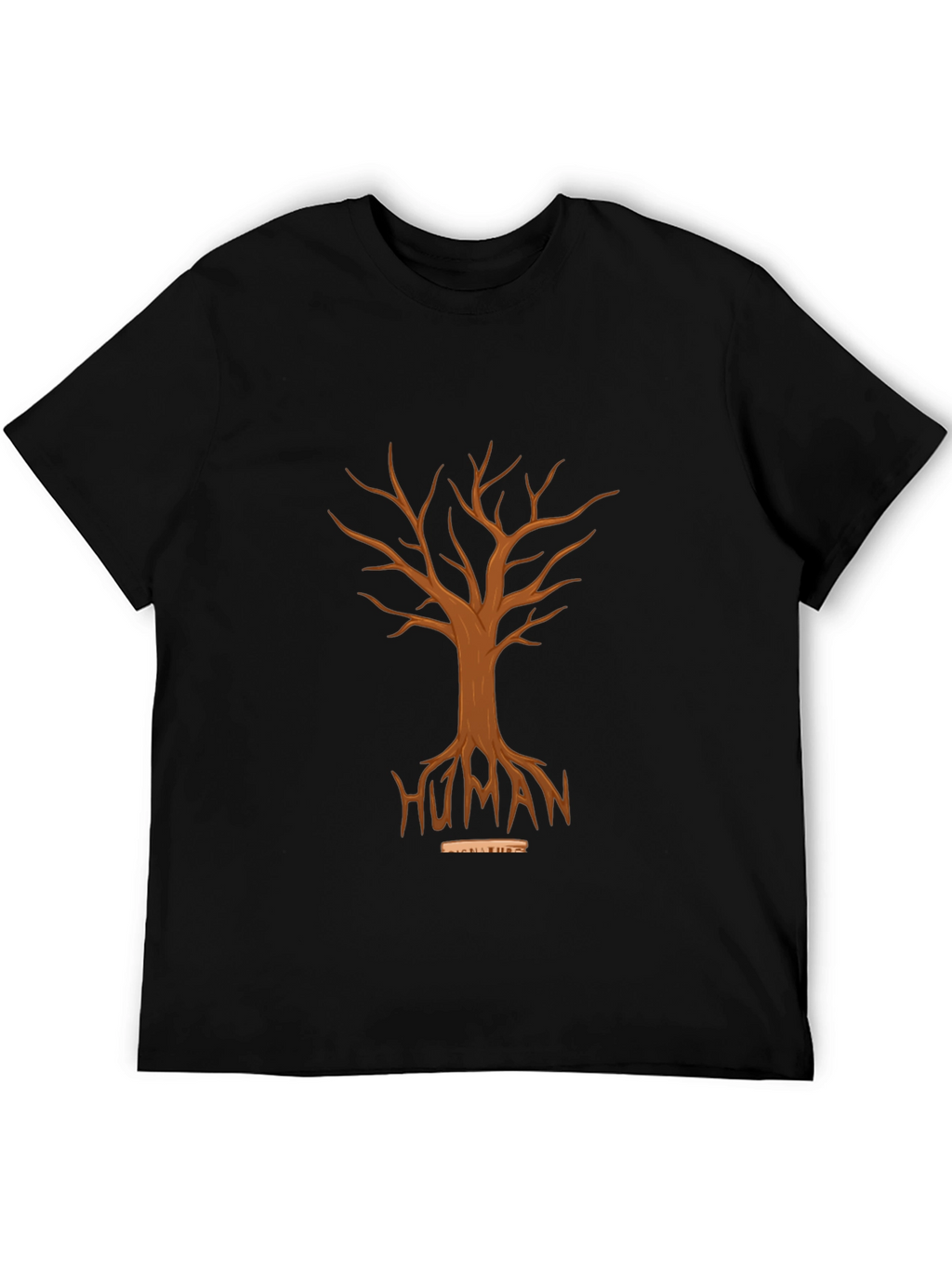 Human Tree Graphic Tee - Unisex Black T-Shirt
