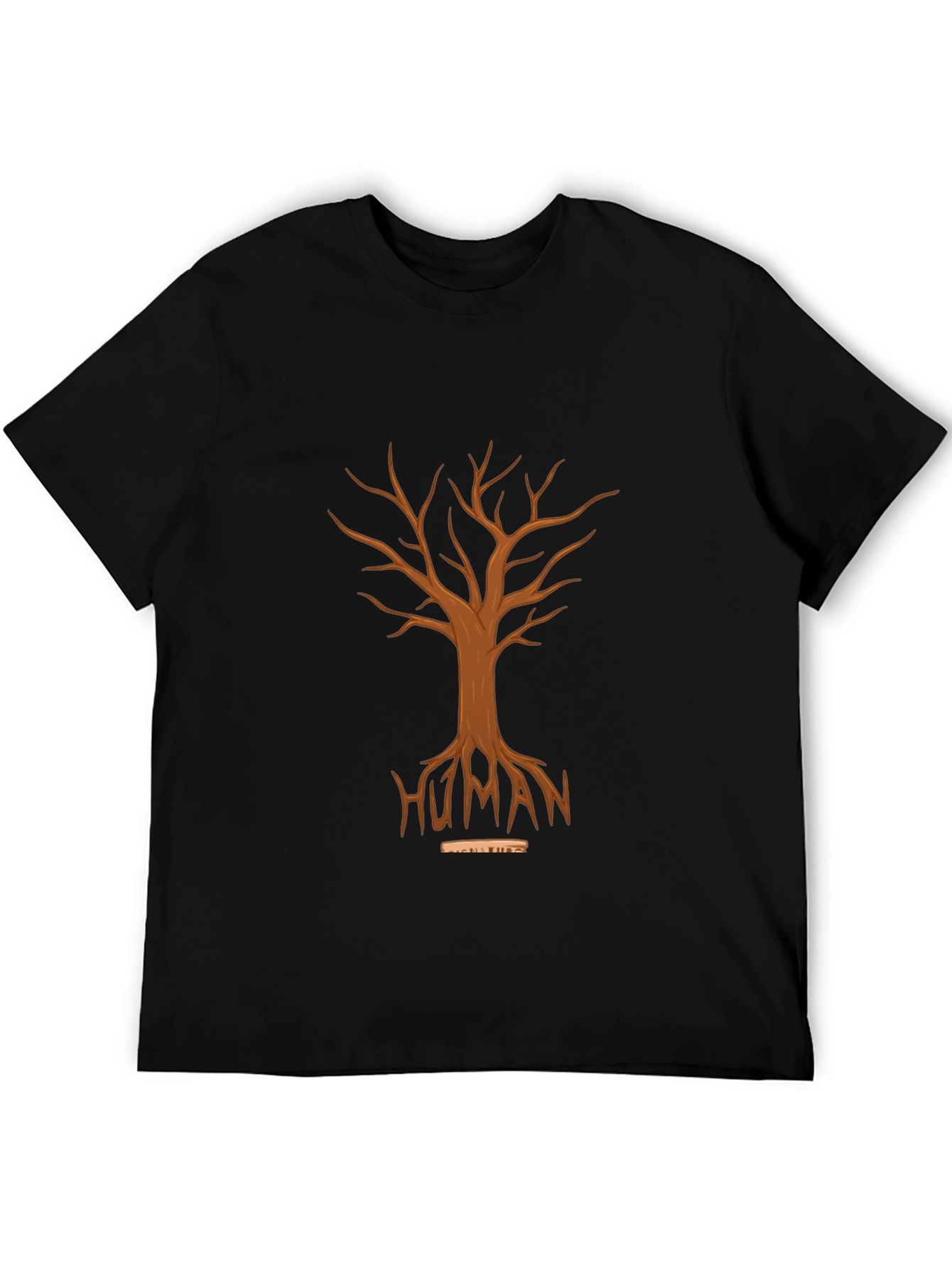 Human Tree Graphic Tee - Unisex Black T-Shirt