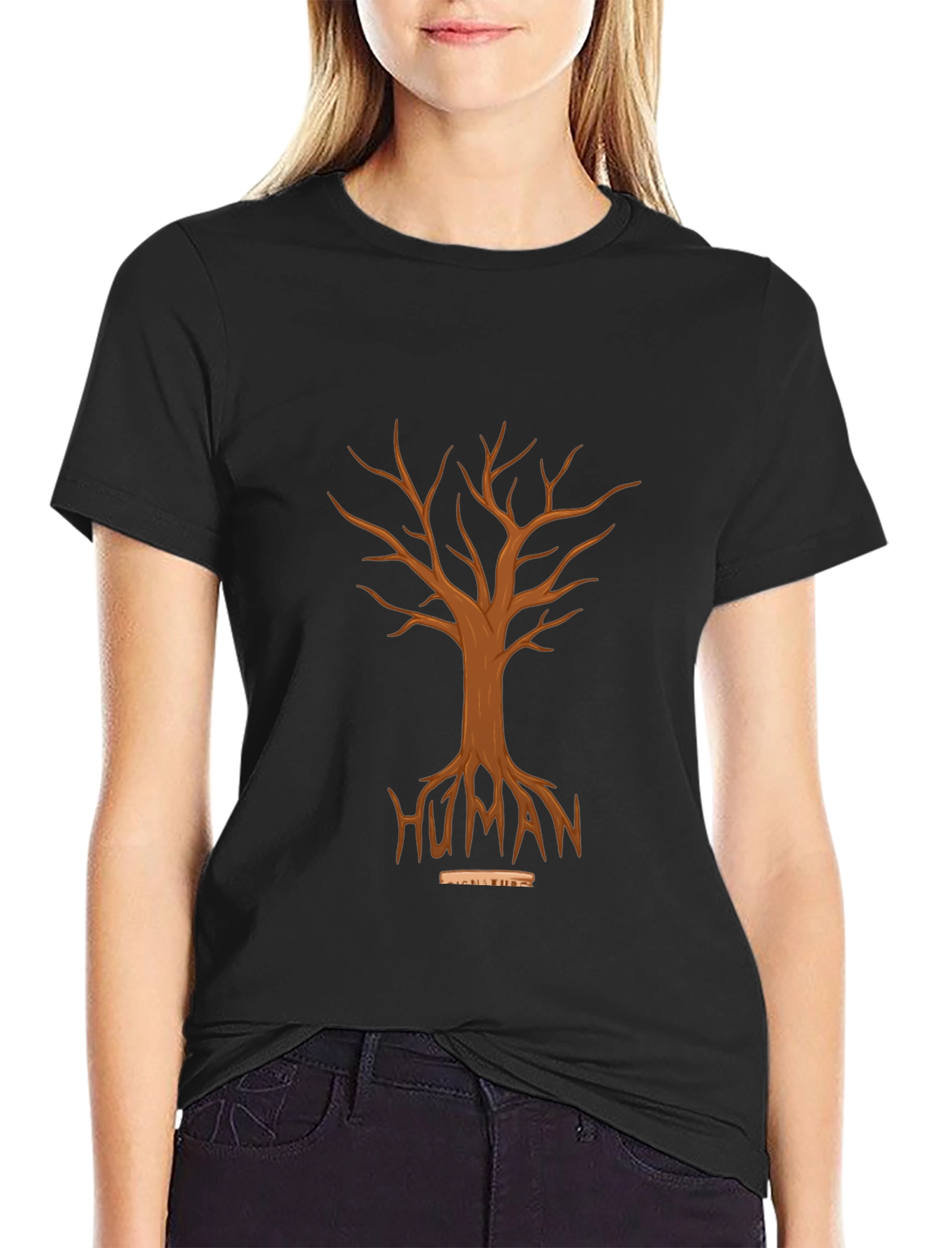 Human Tree Graphic Tee - Unisex Black T-Shirt