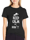Keep Calm Dinosaur T-Shirt Funny Novelty Graphic Tee