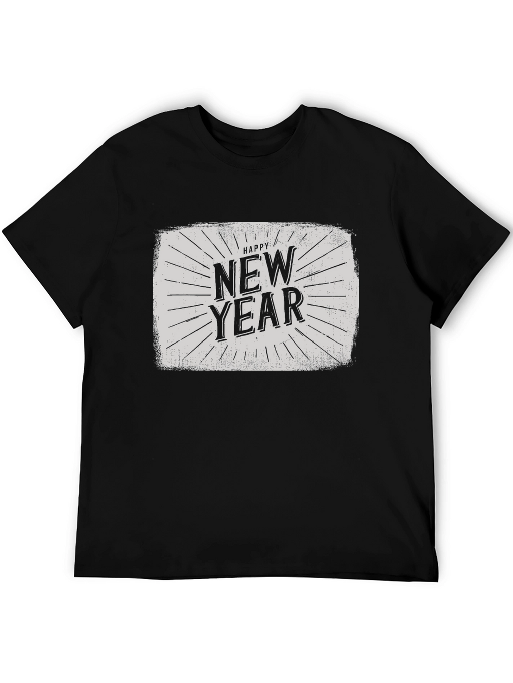 Happy New Year Graphic Tee - Black