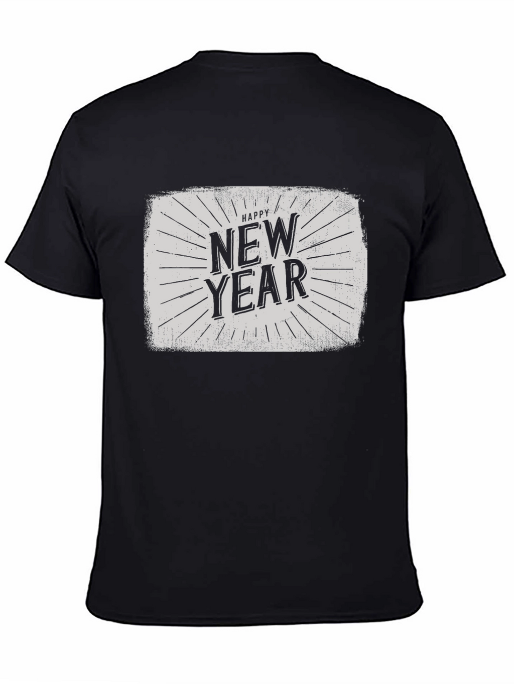 Happy New Year Graphic Tee - Black