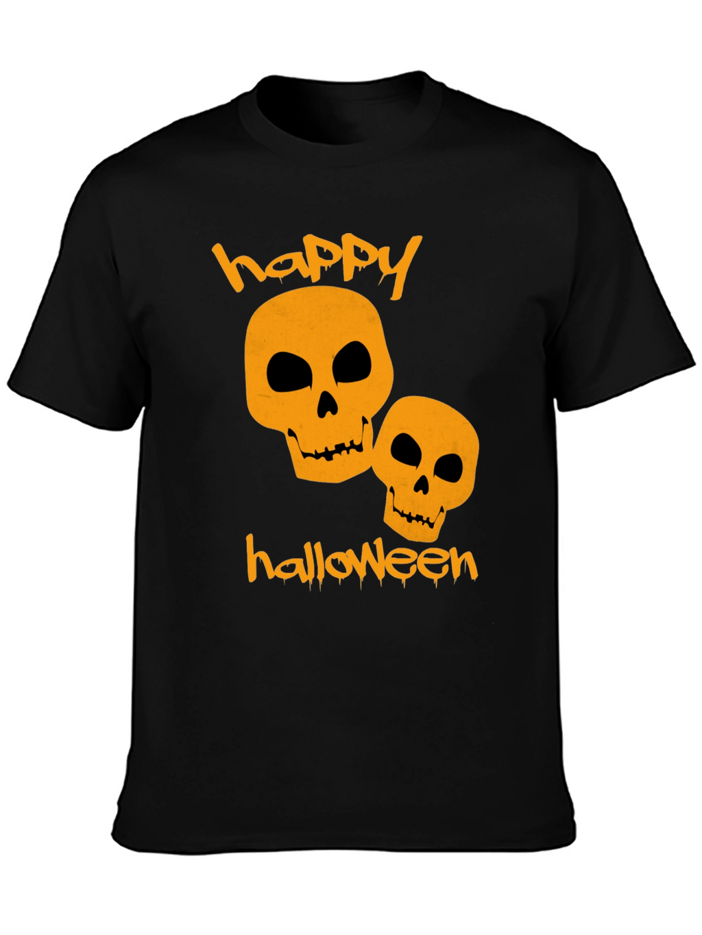 Happy Halloween Skulls Black T-Shirt