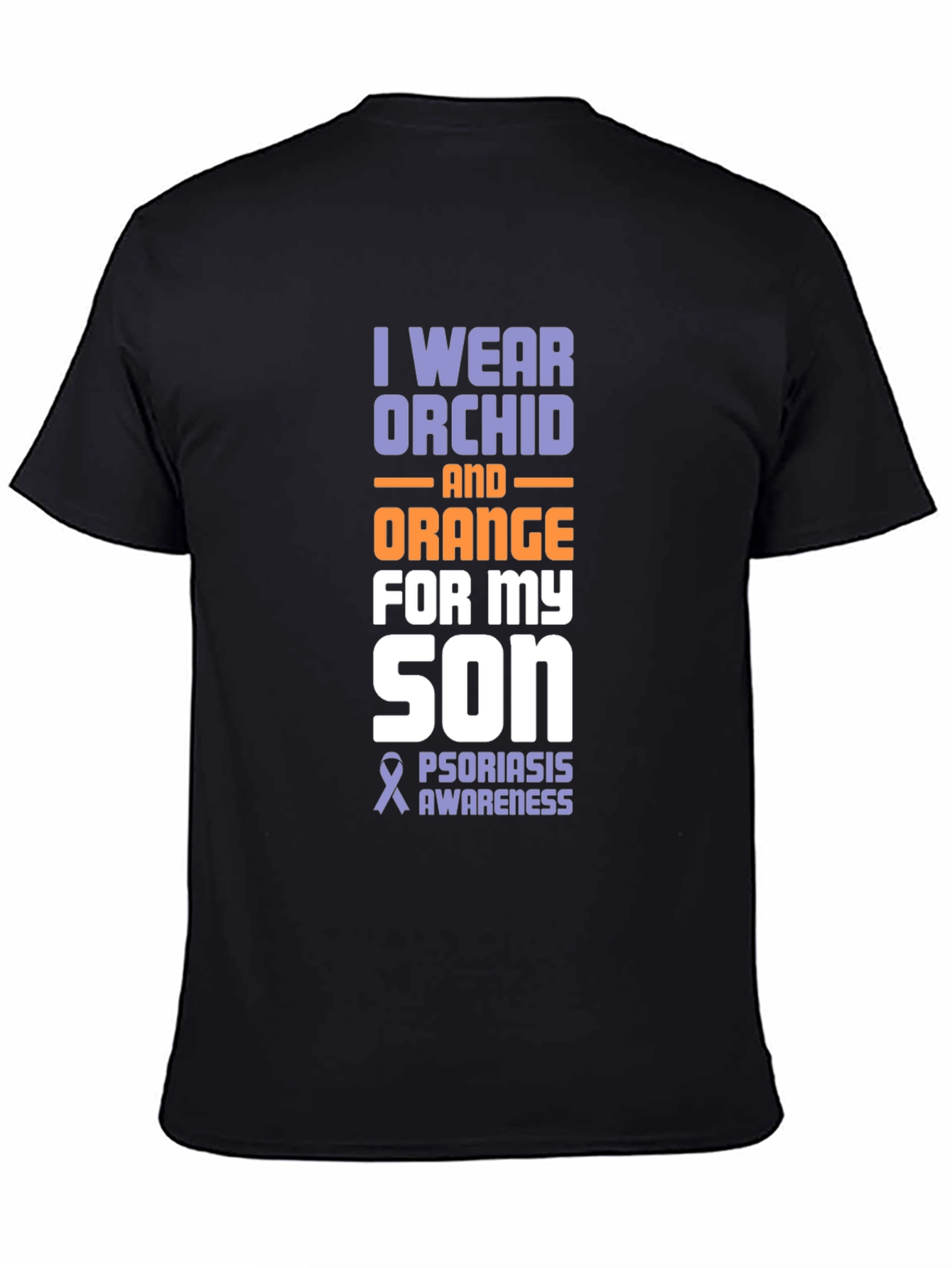 Orchid & Orange Psoriasis Awareness Son T-Shirt