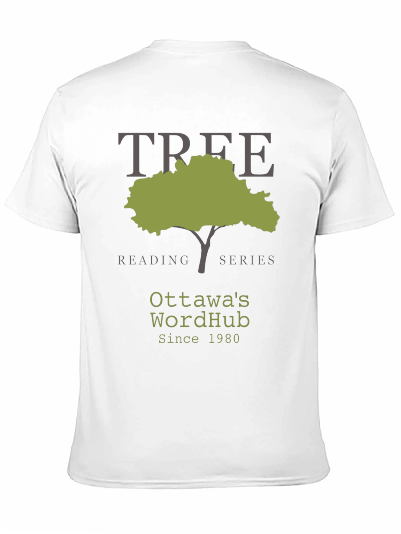 Ottawas WordHub Tree Reading Series Black T-Shirt