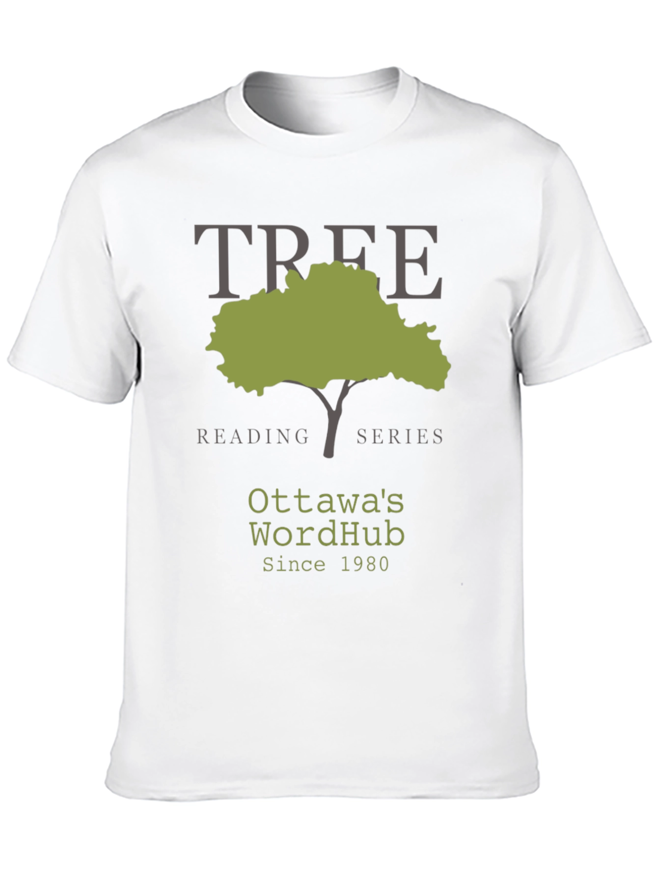 Ottawas WordHub Tree Reading Series Black T-Shirt