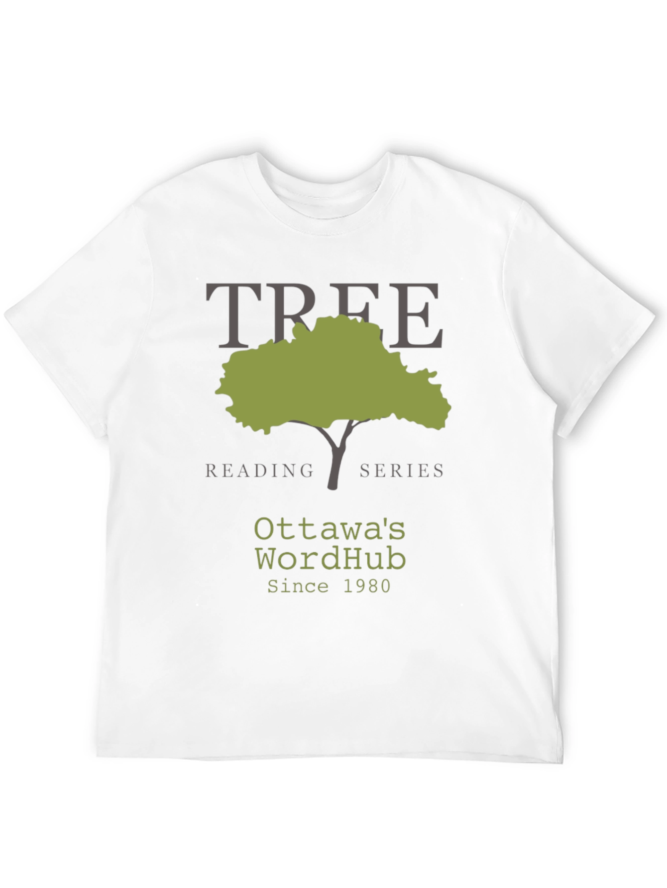 Ottawas WordHub Tree Reading Series Black T-Shirt