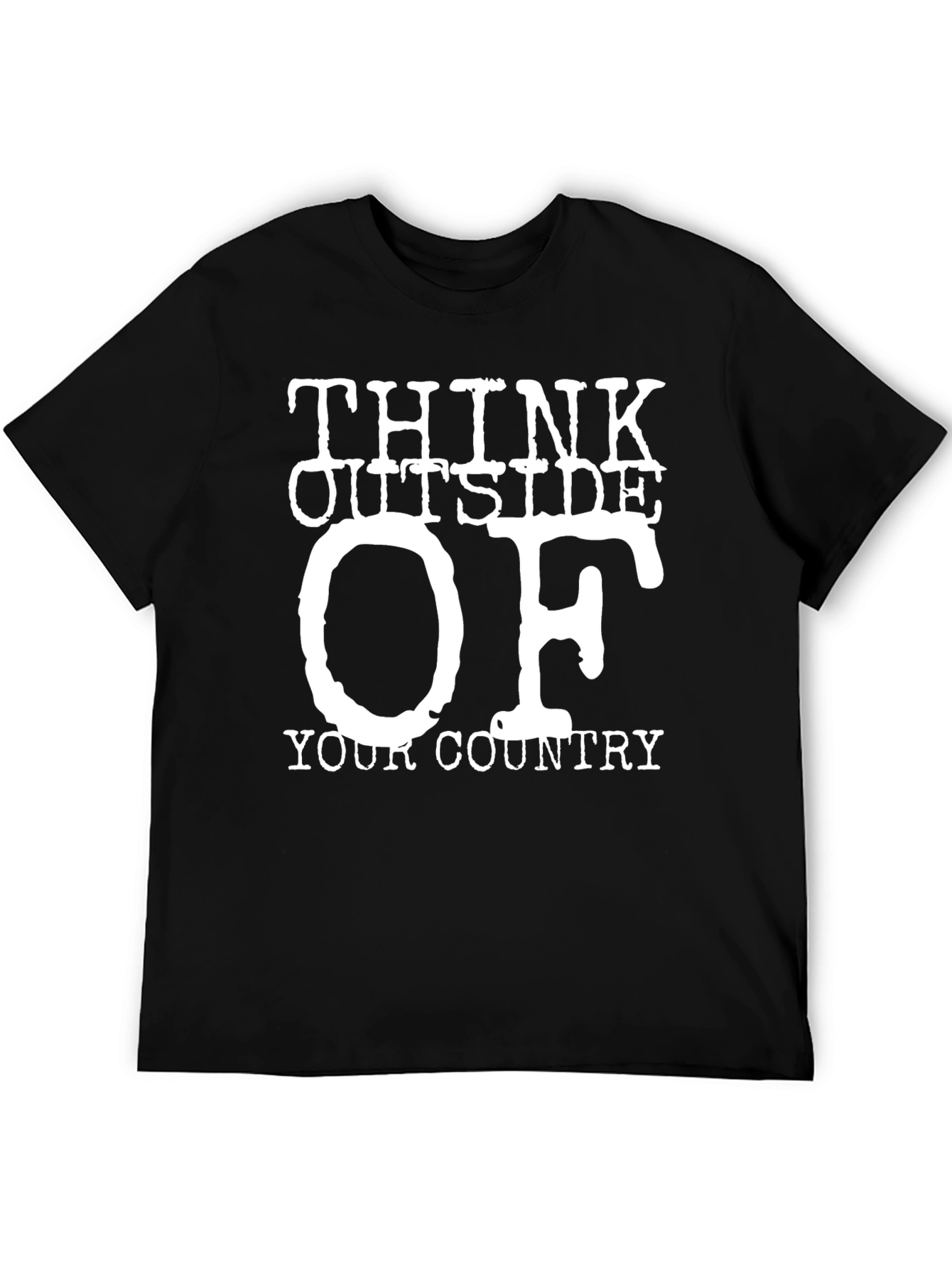 Think Outside Your Country T-Shirt Novelty Graphic Tee