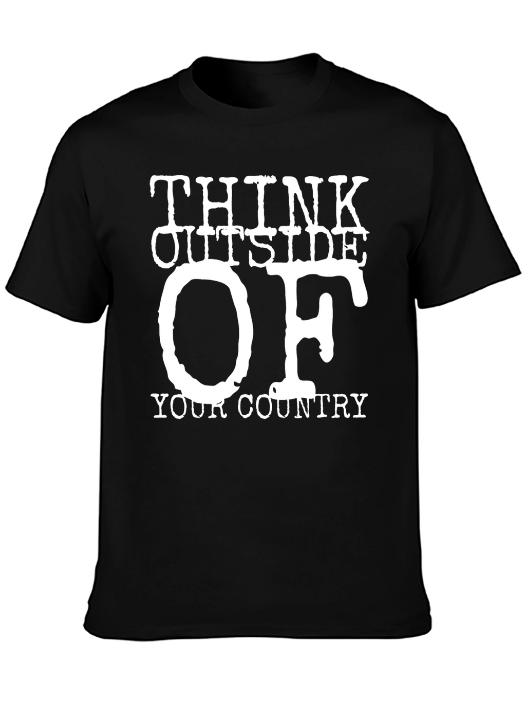Think Outside Your Country T-Shirt Novelty Graphic Tee