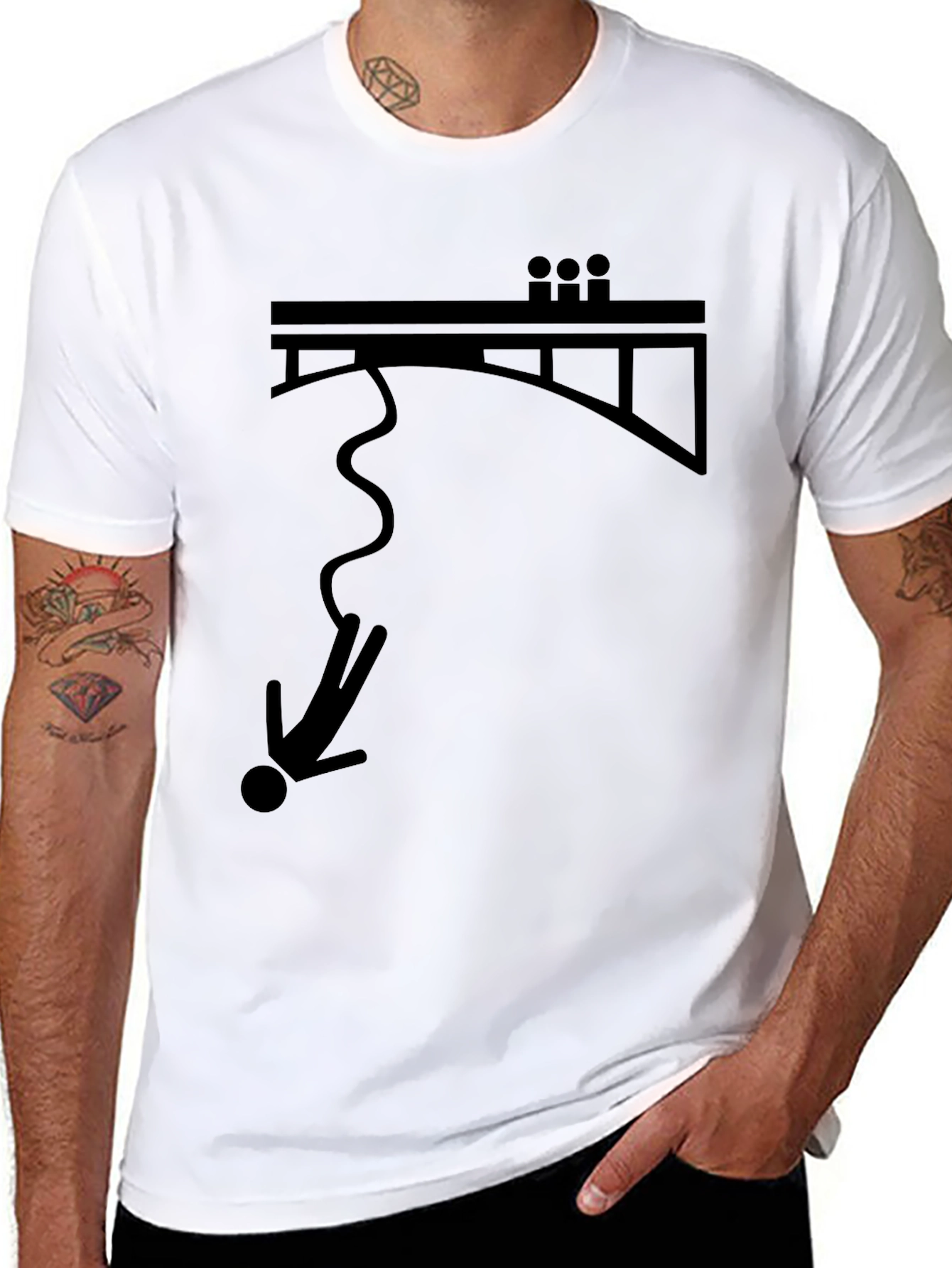 Bungee Jump T-Shirt: Daredevil Graphic Tee
