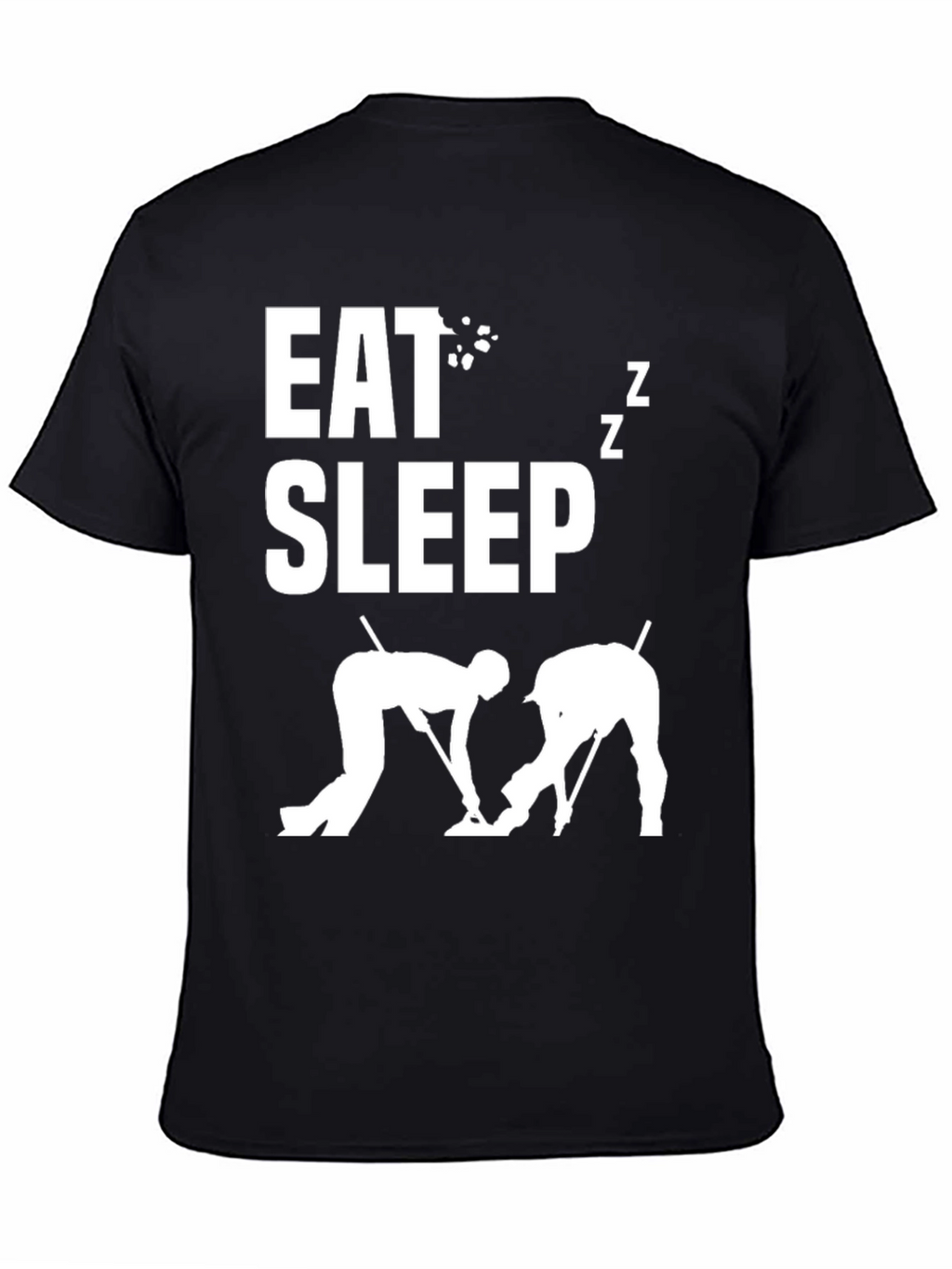 Eat Sleep Curling T-Shirt - Novelty Sports Tee