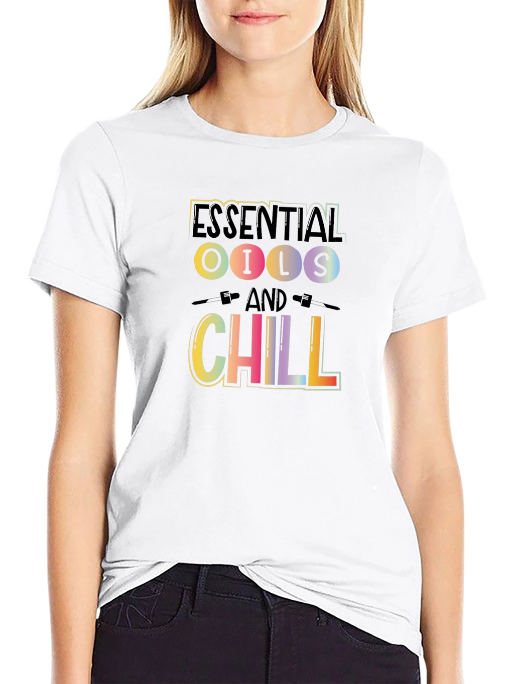 Essential Oils & Chill Black Graphic Tee
