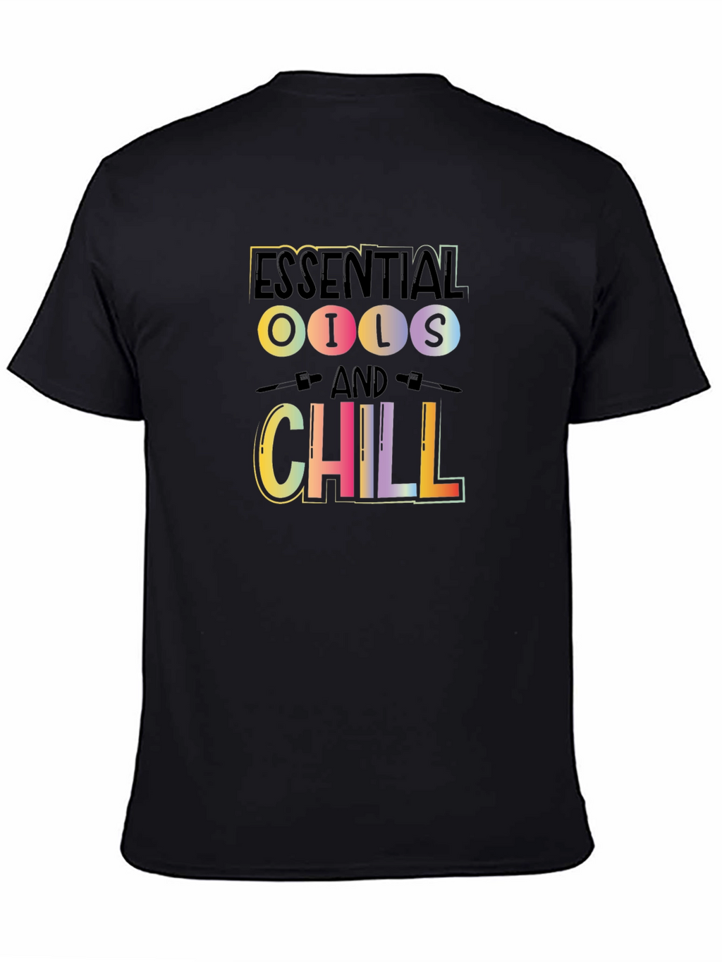 Essential Oils & Chill Black Graphic Tee