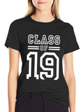 Class of 19 T-Shirt Black Graduation Tee