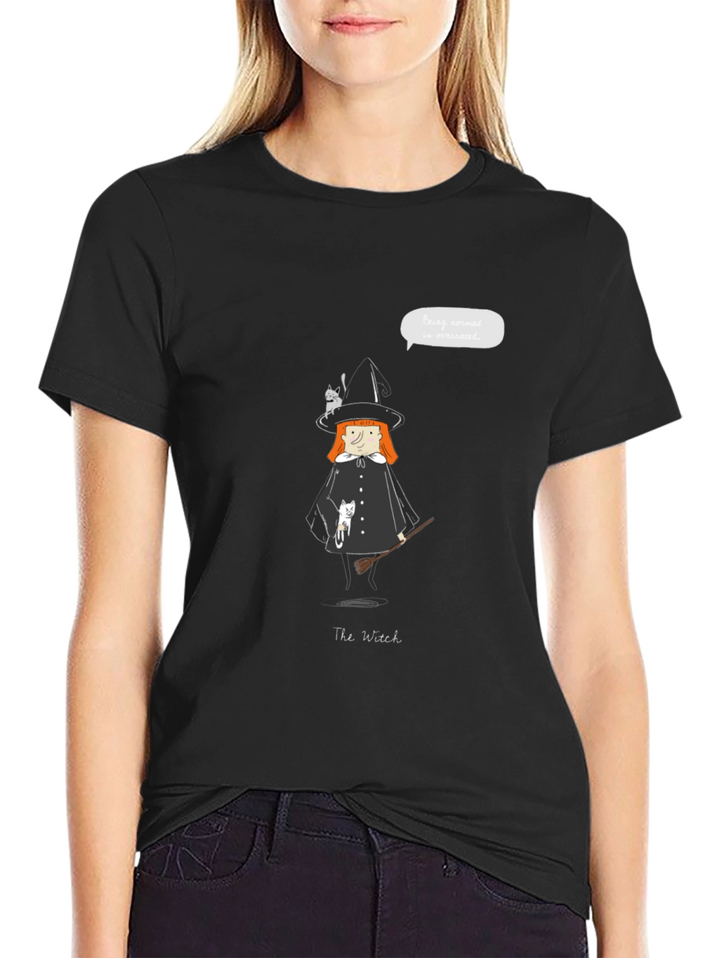 Witch & Cats Graphic Tee - Unisex Casual T-Shirt