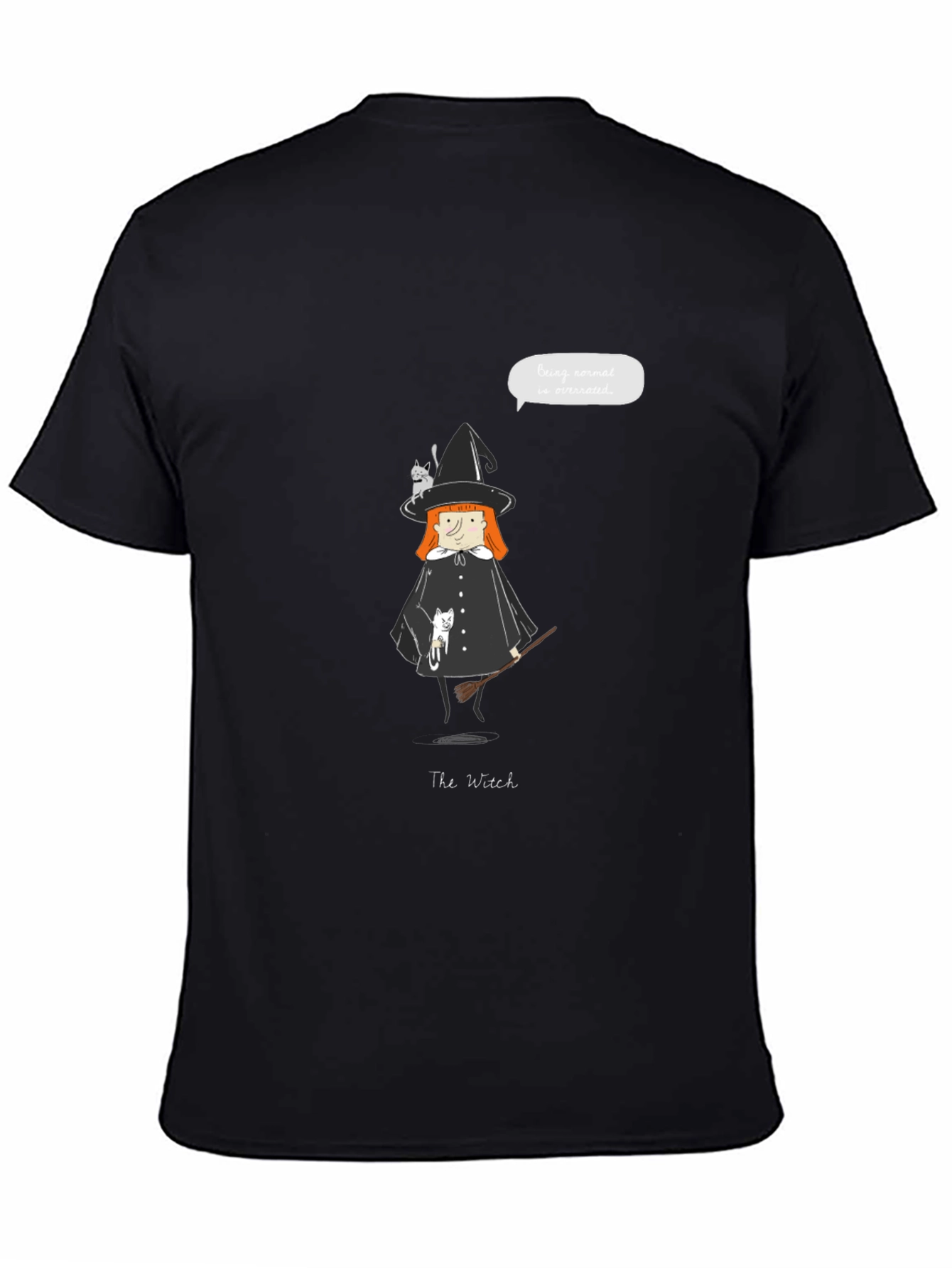 Witch & Cats Graphic Tee - Unisex Casual T-Shirt