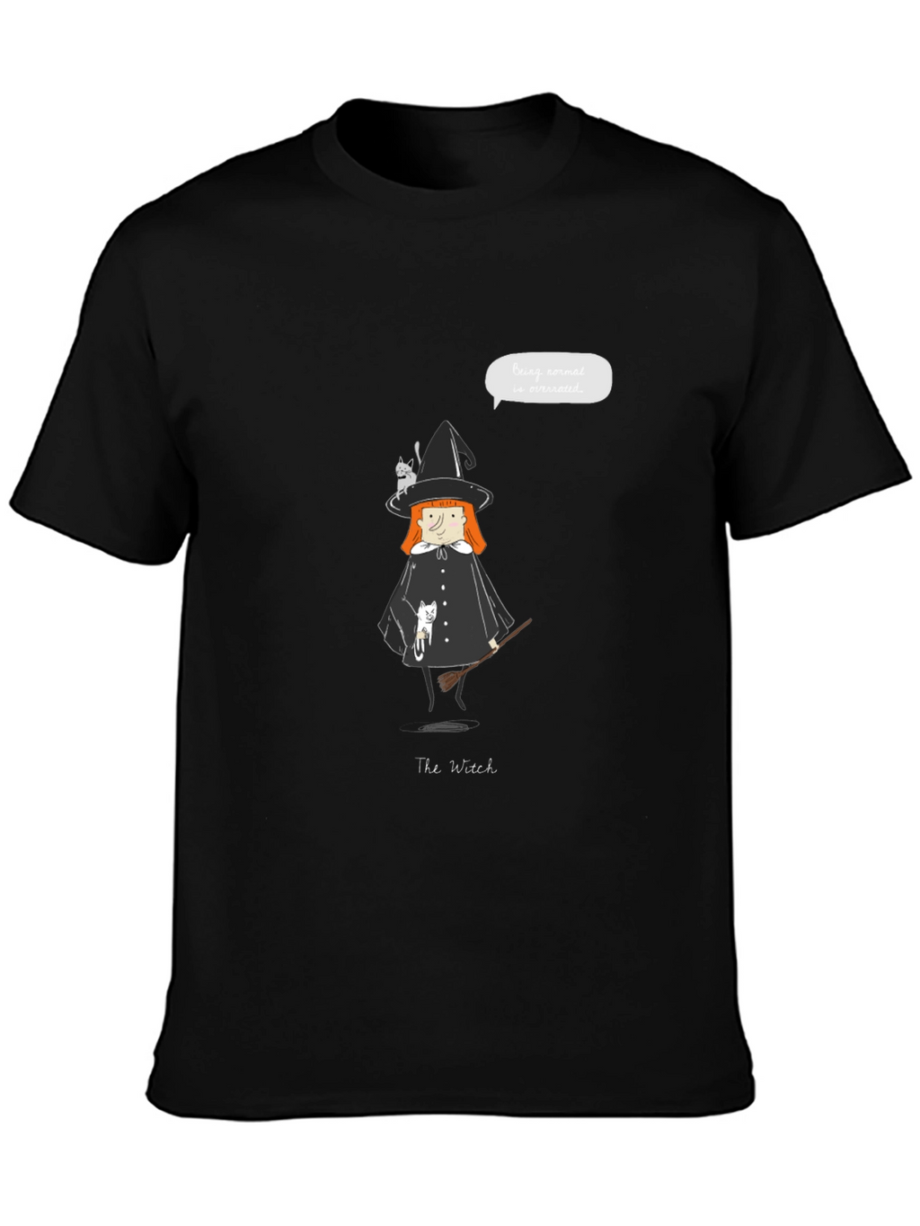 Witch & Cats Graphic Tee - Unisex Casual T-Shirt