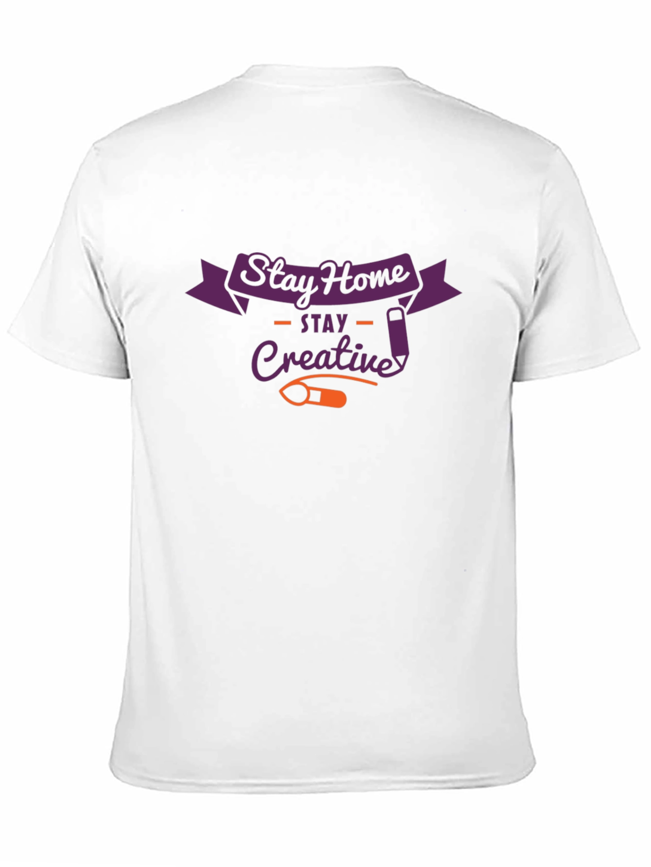 Stay Home Creative Black Graphic T-Shirt