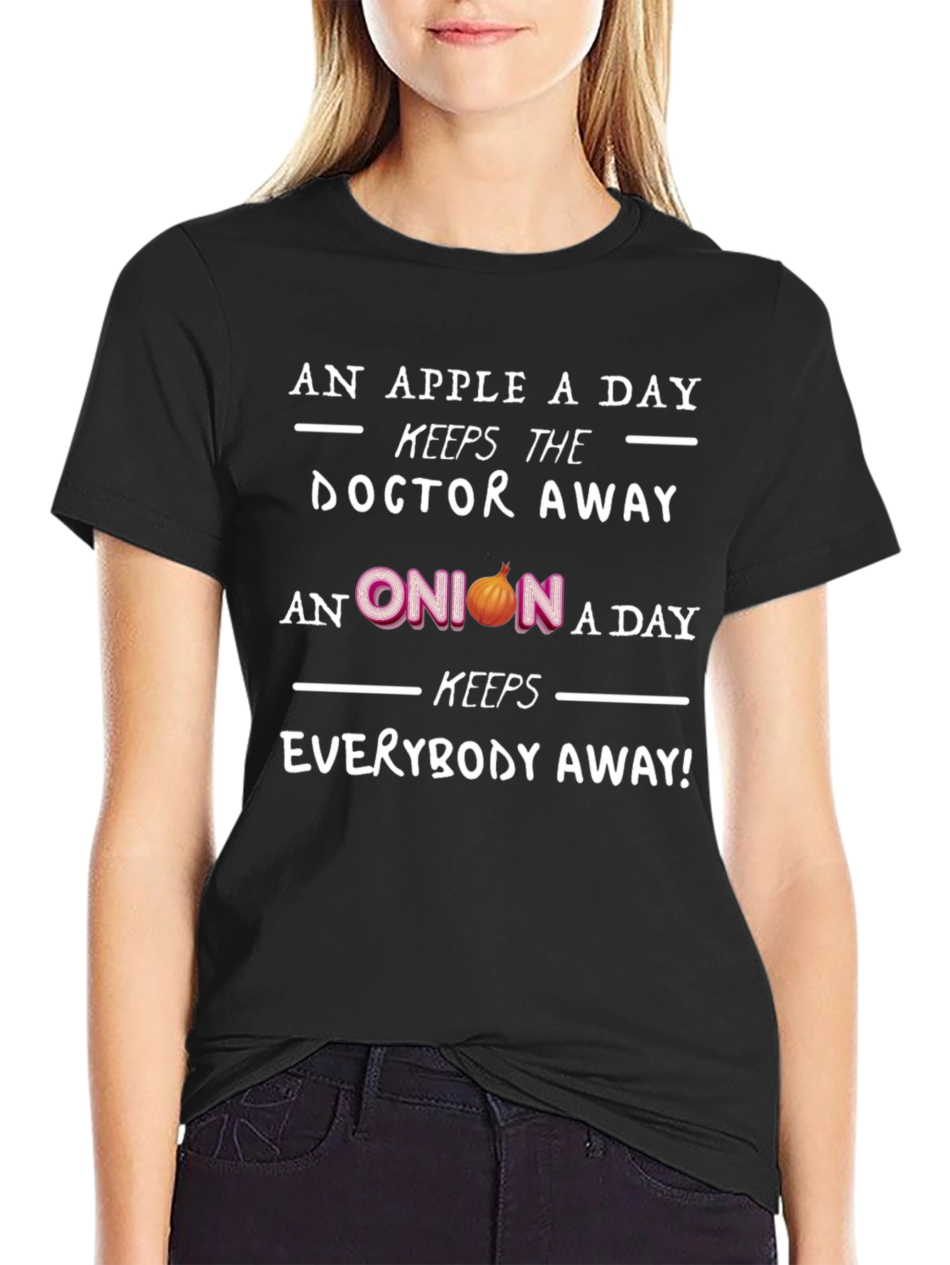 Funny Onion T-Shirt - Keeps Everybody Away!
