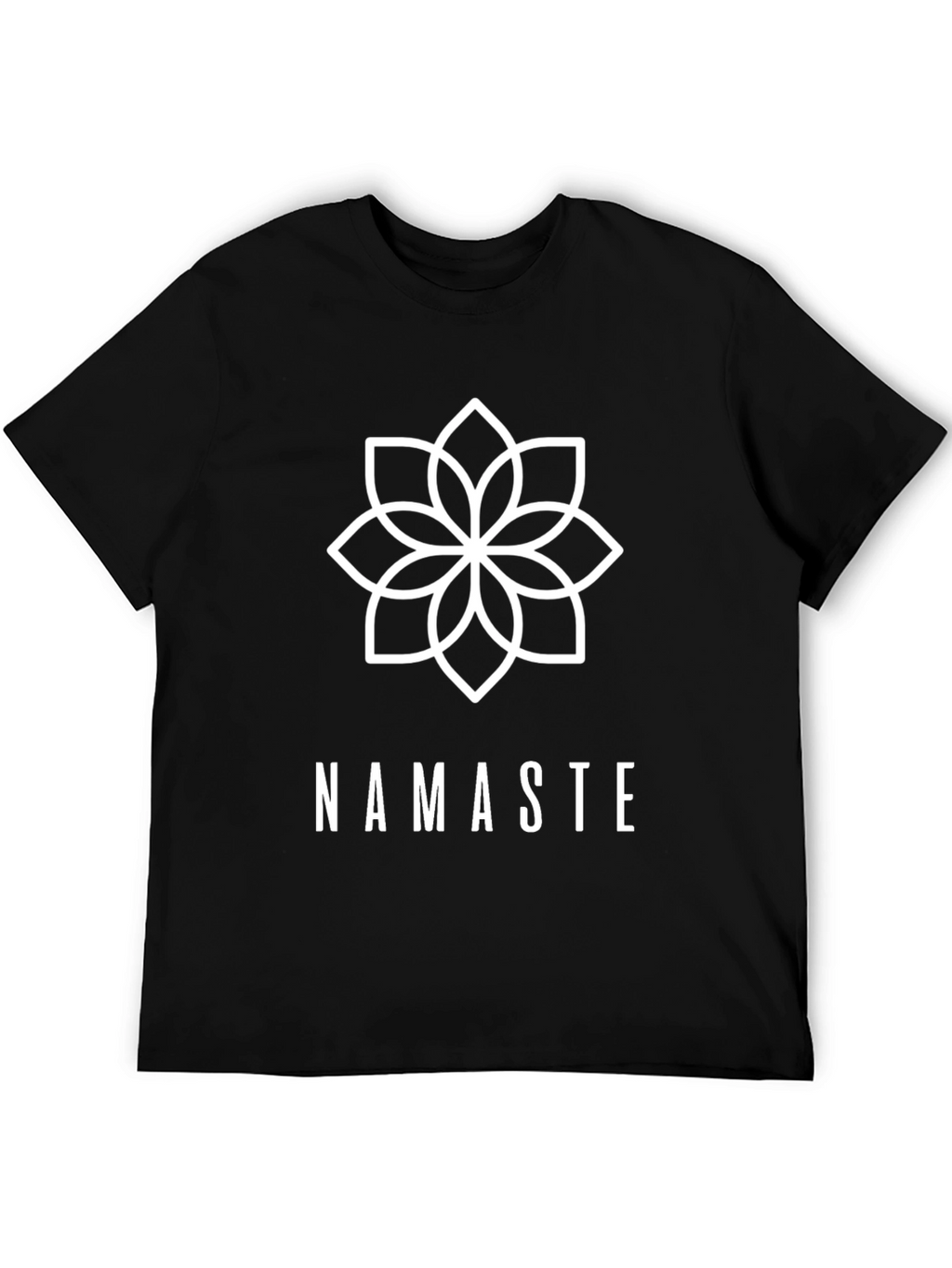 Namaste Lotus Flower Black T-Shirt